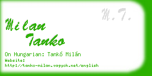 milan tanko business card